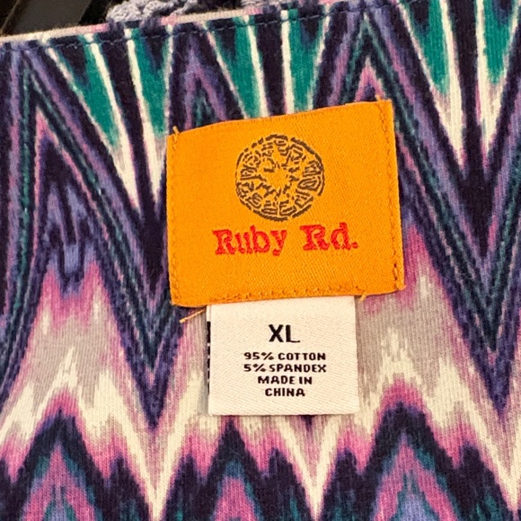 Ruby Rd. Multicolor Geometric Blouse - Picture 3 of 3